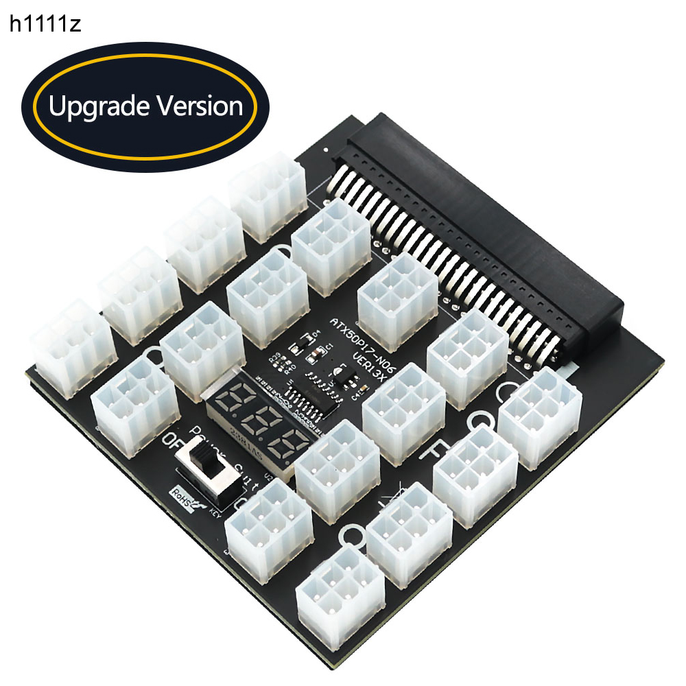 PCI-E 12V 50Pin do ATX 17 x 6P – 2400W Server Psu Breakout Board recenzja i cena